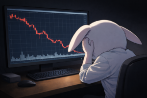 想定外の相場変動に追い込まれる投資家の心情イメージ